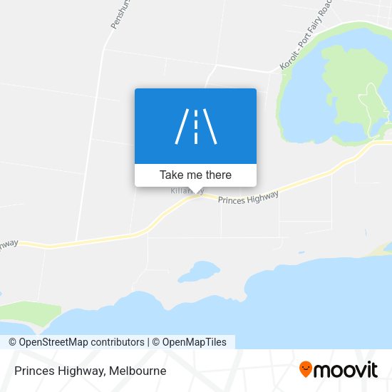 Princes Highway map