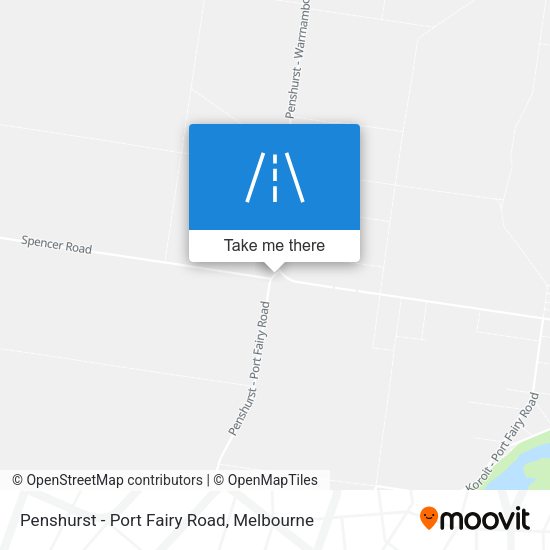 Penshurst - Port Fairy Road map