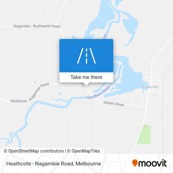 Heathcote - Nagambie Road map