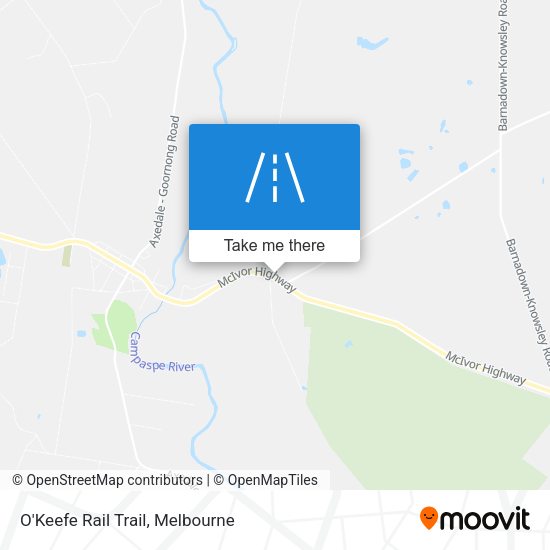 O'Keefe Rail Trail map
