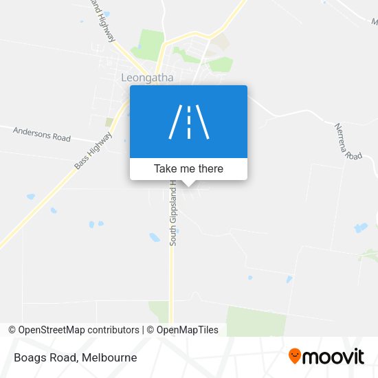Boags Road map