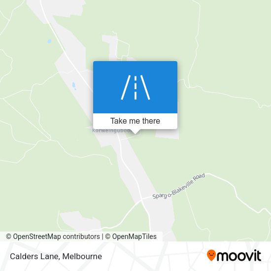 Calders Lane map