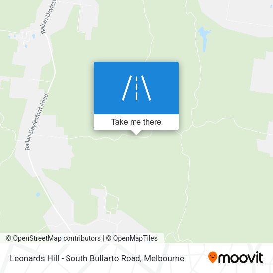 Leonards Hill - South Bullarto Road map