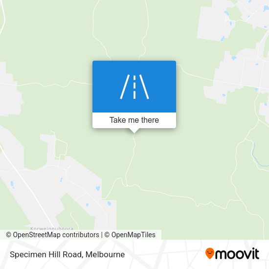 Specimen Hill Road map
