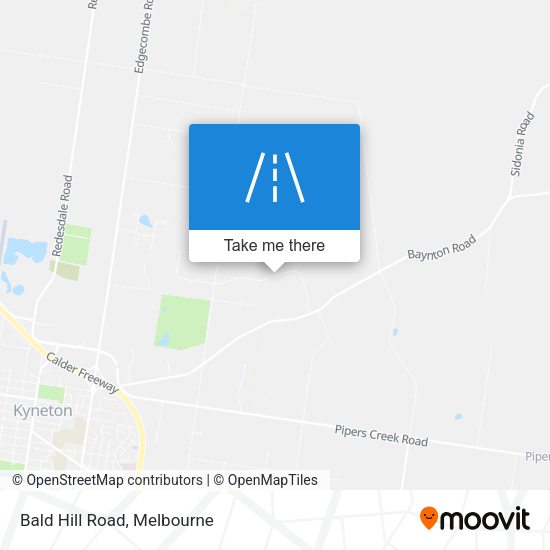 Bald Hill Road map