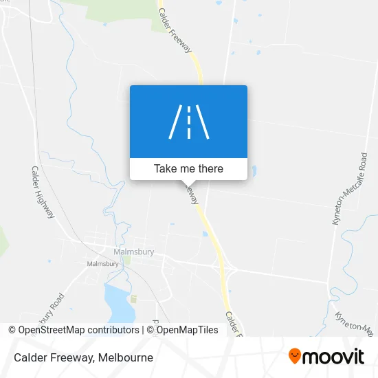 Mapa Calder Freeway
