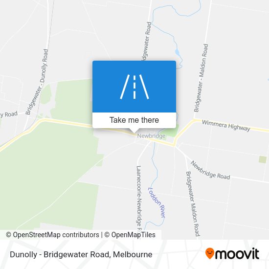 Dunolly - Bridgewater Road map