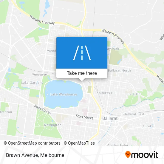 Mapa Brawn Avenue