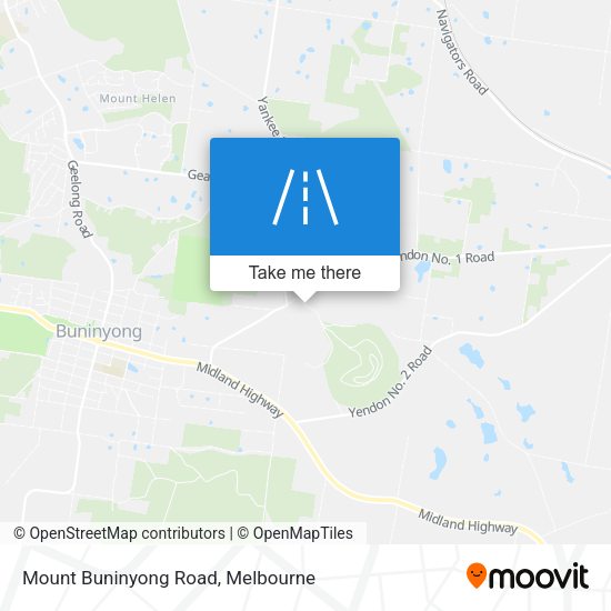 Mount Buninyong Road map