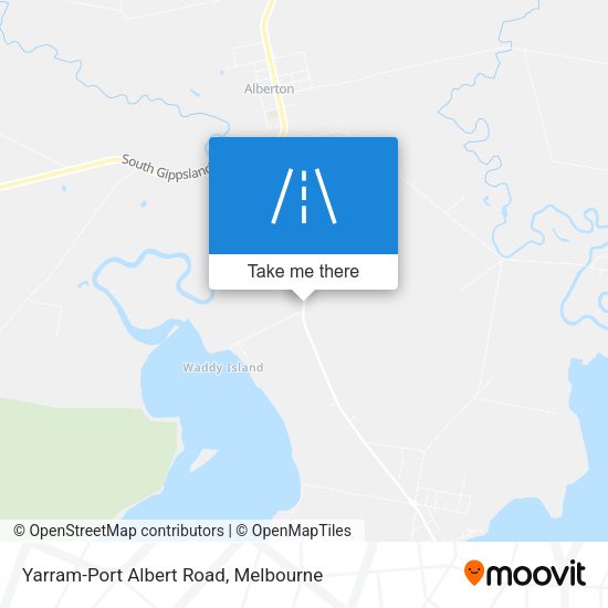 Yarram-Port Albert Road map