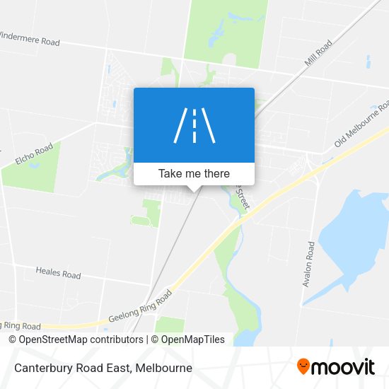 Canterbury Road East map