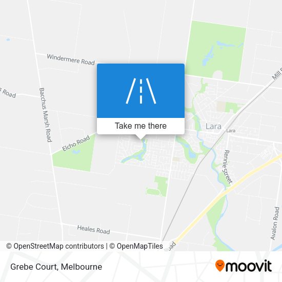 Grebe Court map