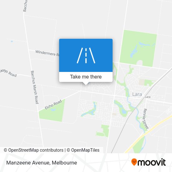 Manzeene Avenue map