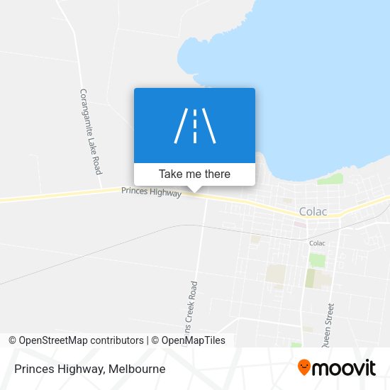 Princes Highway map