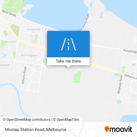 Moolap Station Road map