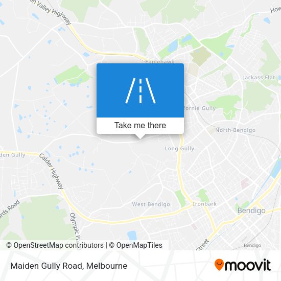 Maiden Gully Road map
