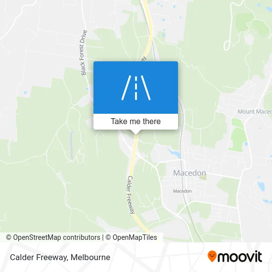 Mapa Calder Freeway