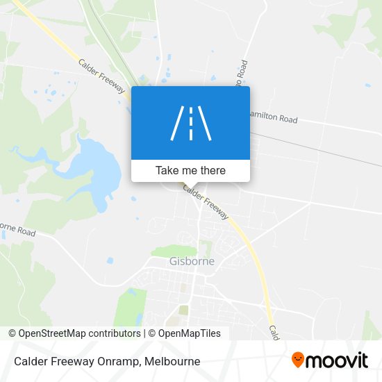 Calder Freeway Onramp map