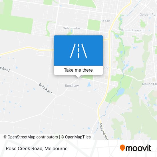 Ross Creek Road map