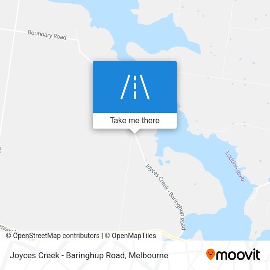 Joyces Creek - Baringhup Road map