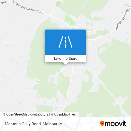 Mantons Gully Road map