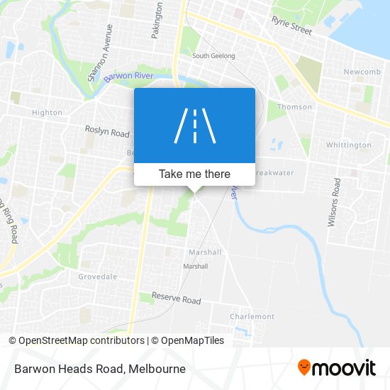 Mapa Barwon Heads Road