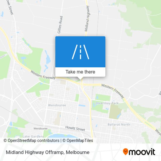 Midland Highway Offramp map