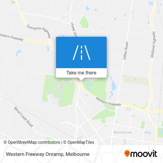 Western Freeway Onramp map
