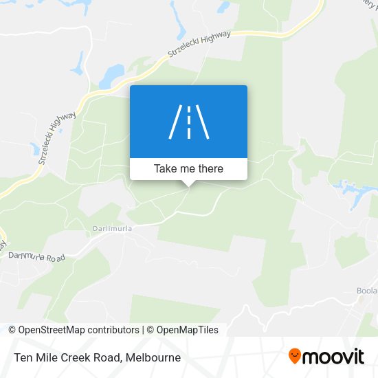Ten Mile Creek Road map