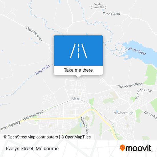 Evelyn Street map