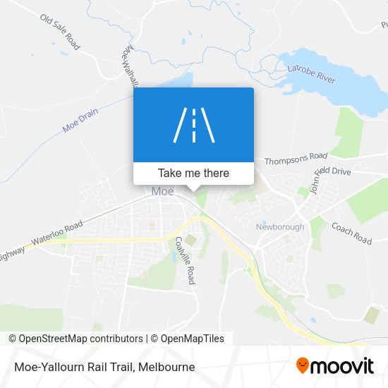 Moe-Yallourn Rail Trail map