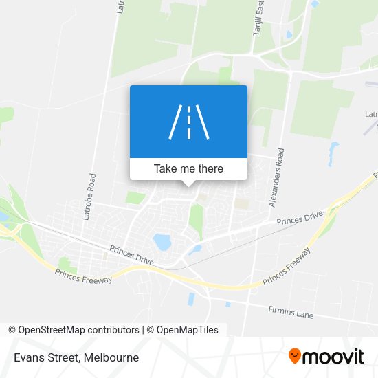 Evans Street map