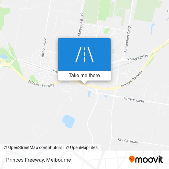 Princes Freeway map