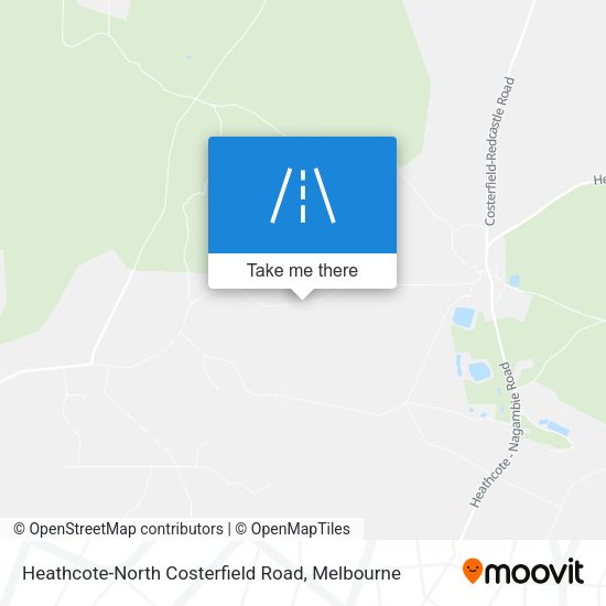 Heathcote-North Costerfield Road map