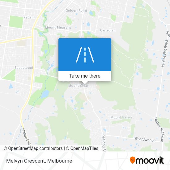 Melvyn Crescent map