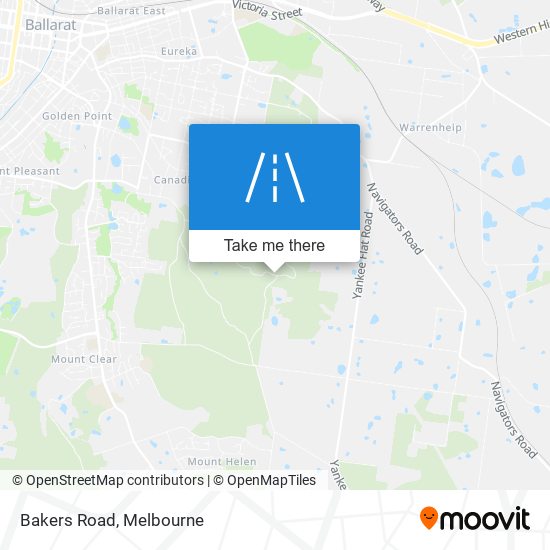 Mapa Bakers Road