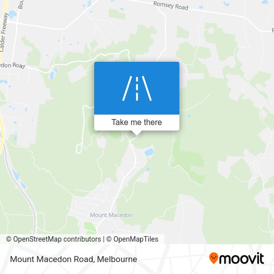 Mount Macedon Road map