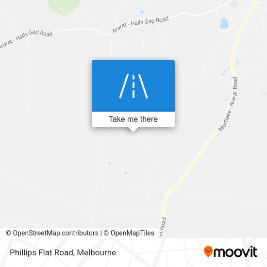 Phillips Flat Road map