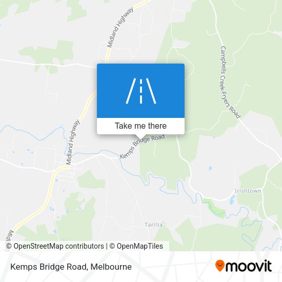 Kemps Bridge Road map