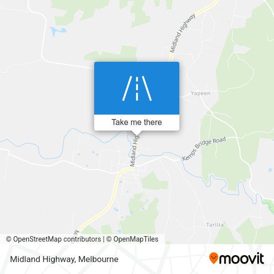 Midland Highway map