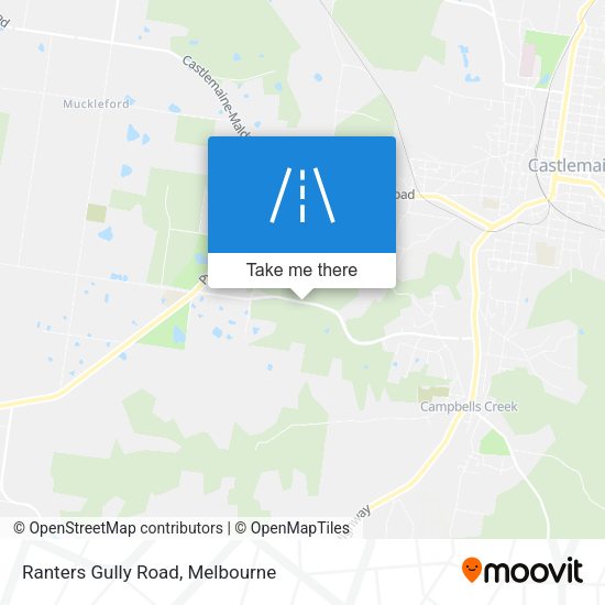 Ranters Gully Road map