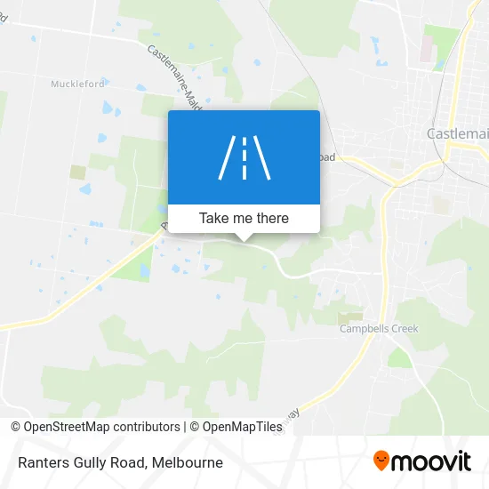Mapa Ranters Gully Road