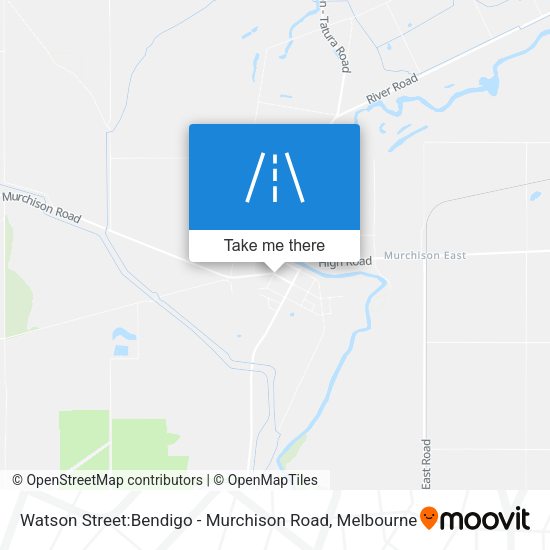 Watson Street:Bendigo - Murchison Road map