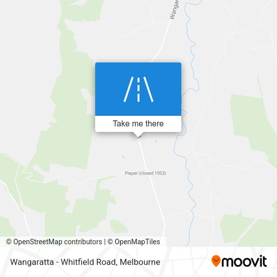 Wangaratta - Whitfield Road map