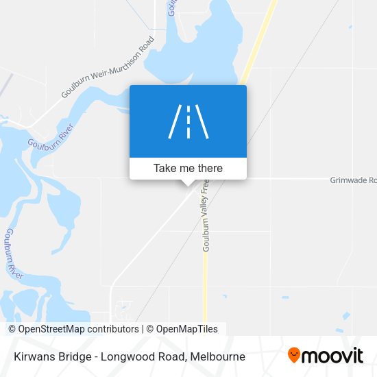 Kirwans Bridge - Longwood Road map