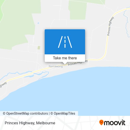 Princes Highway map