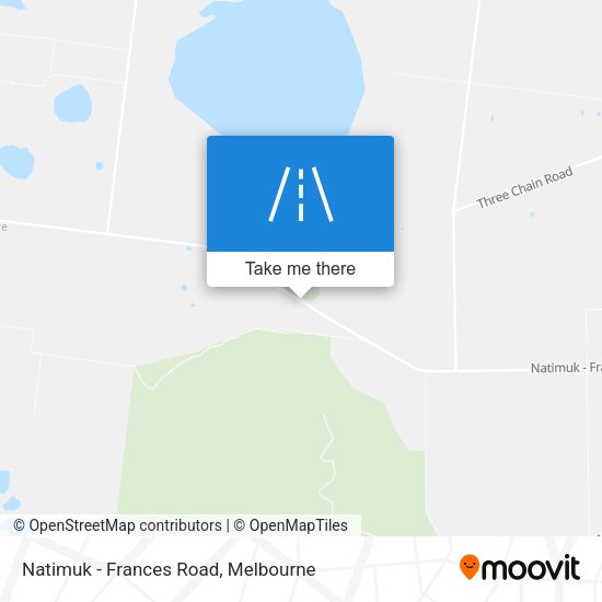 Natimuk - Frances Road map
