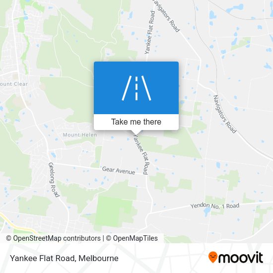 Yankee Flat Road map