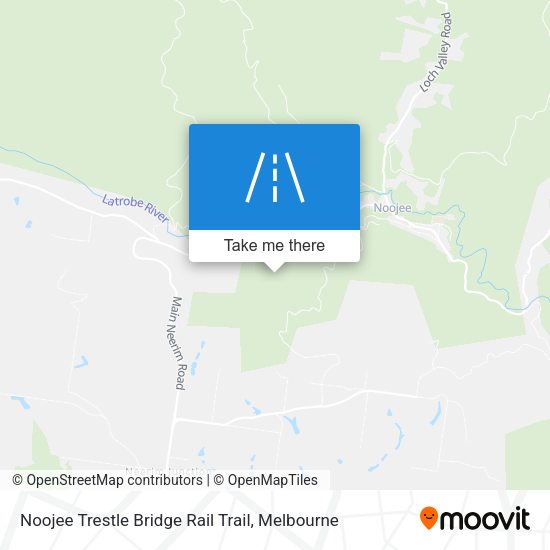 Noojee Trestle Bridge Rail Trail map