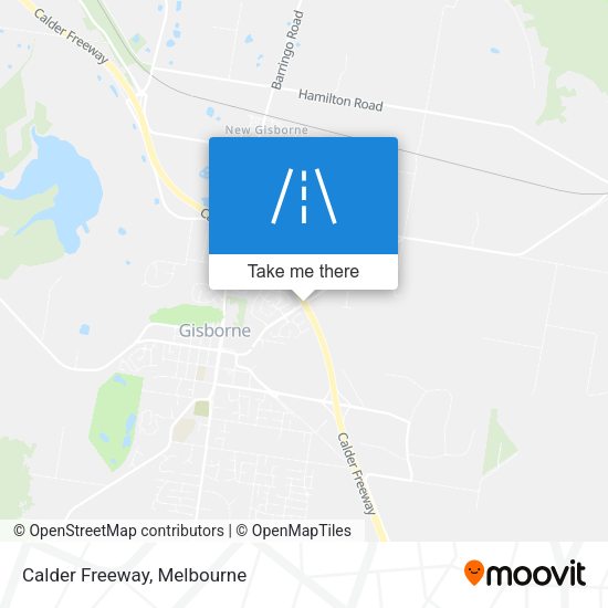 Calder Freeway map
